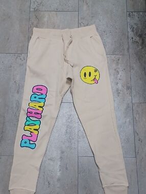 Nova MEN Beige Graphic Joggers